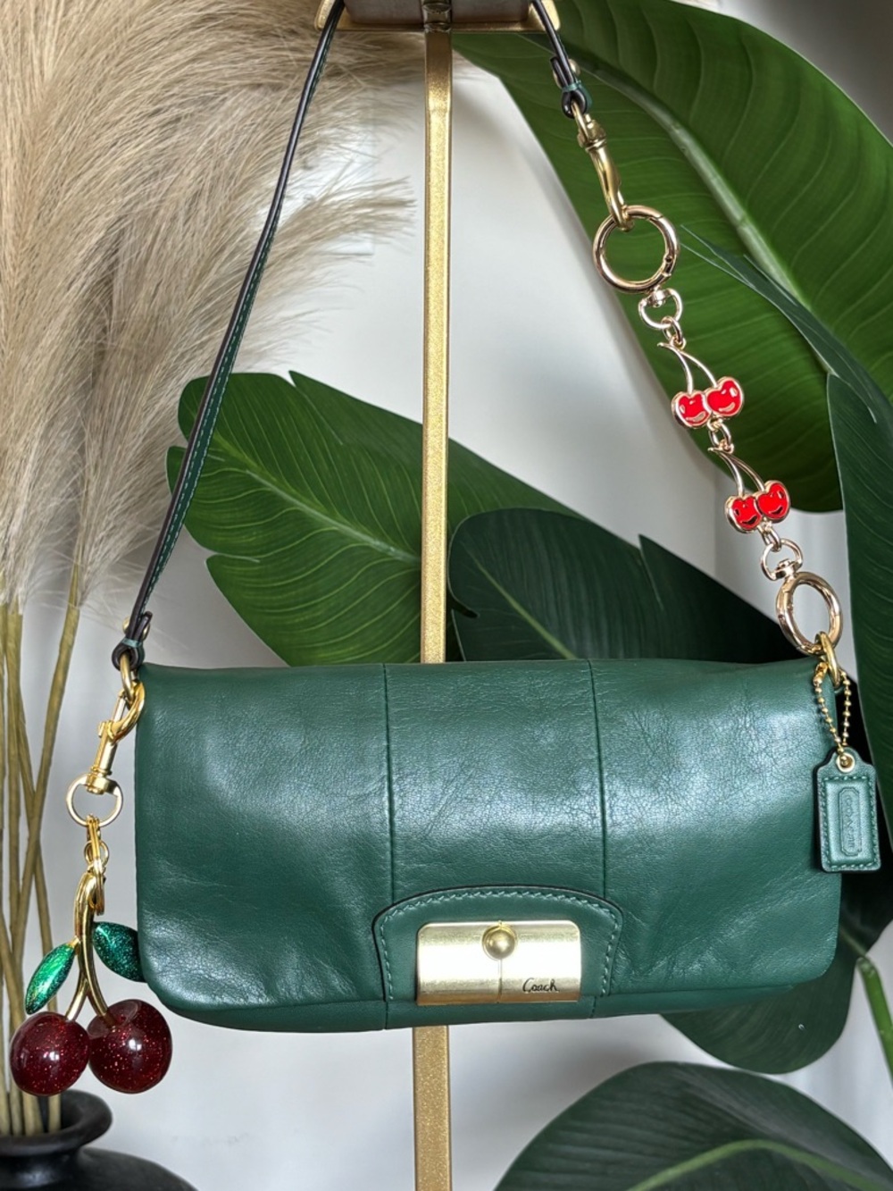 💚🍒 Y2k COACH Kristin Large Wristlet Mini Bag🍒💚